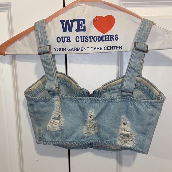 Denim crop top - Picture 2 of 2